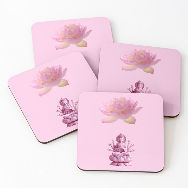 Item preview, pink lotus and Buddha sticker pack designed and sold by inainart.