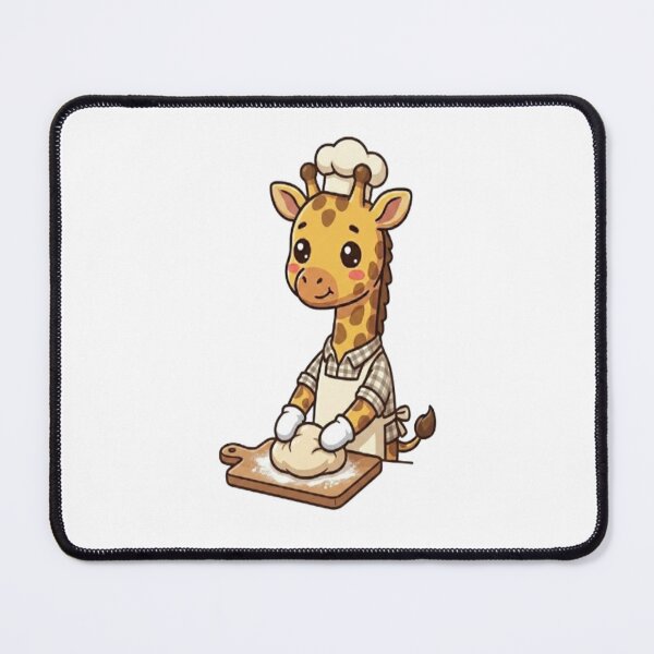 Item preview, Cute Giraffe Baker Kneading Dough designed and sold by Ella_Sketch.