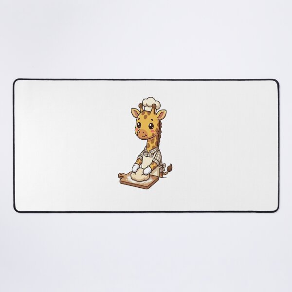 Item preview, Cute Giraffe Baker Kneading Dough designed and sold by Ella_Sketch.