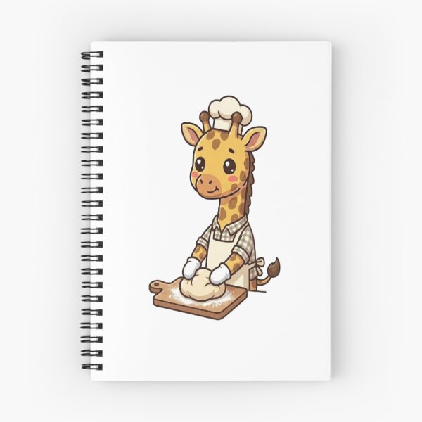 Item preview, Cute Giraffe Baker Kneading Dough designed and sold by Ella_Sketch.