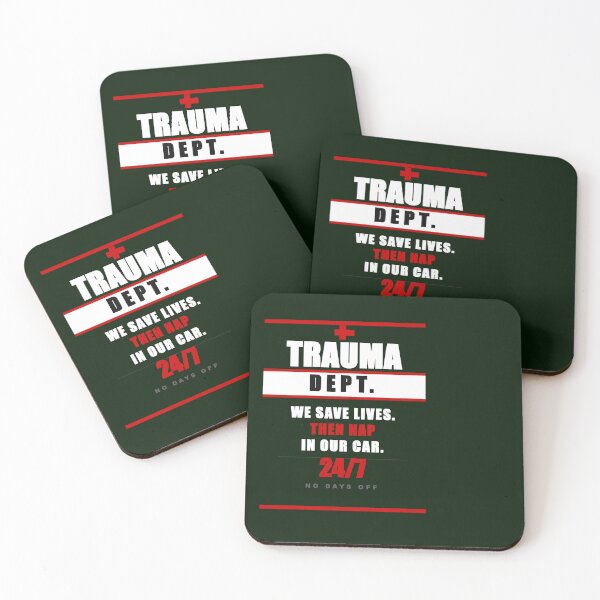 Item preview, Trauma Dept Nurse Humor Funny Medical Worker Bold Graphic Dark Tee designed and sold by Mega-Shopping.