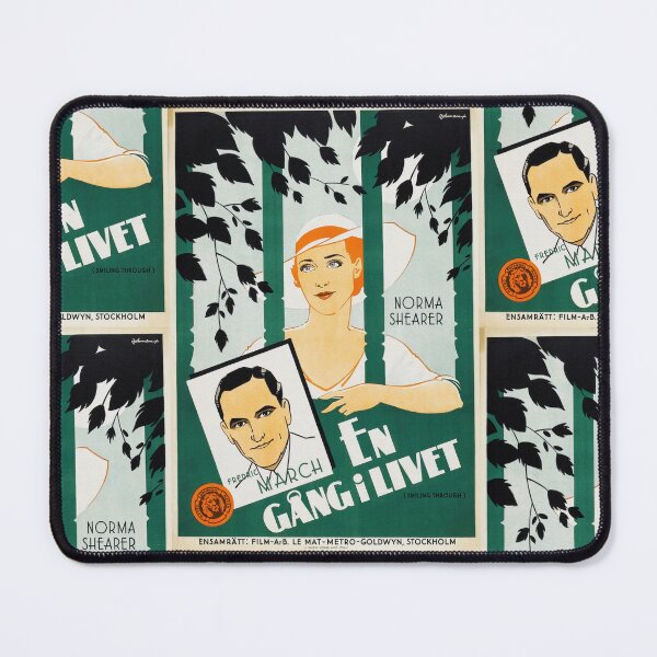 Item preview, Vintage Art Deco Movie Poster | Smiling Through | 1930s Swedish Design | Norma Shearer & Fredric March | Classic Hollywood designed and sold by artofuniverse.