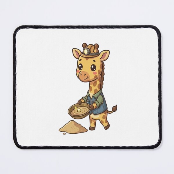 Item preview, Cute Giraffe Gold Miner designed and sold by Ella_Sketch.
