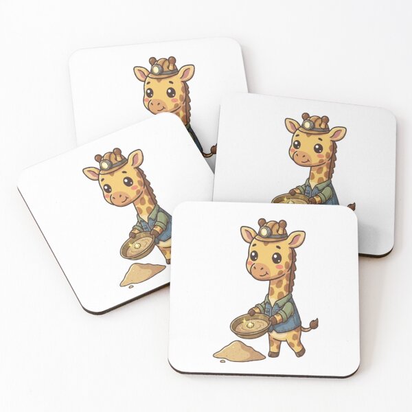 Item preview, Cute Giraffe Gold Miner designed and sold by Ella_Sketch.
