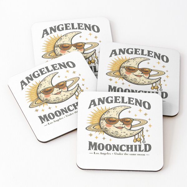 Item preview, Angeleno Moonchild Celestial Retro Moon Design designed and sold by Dresut.