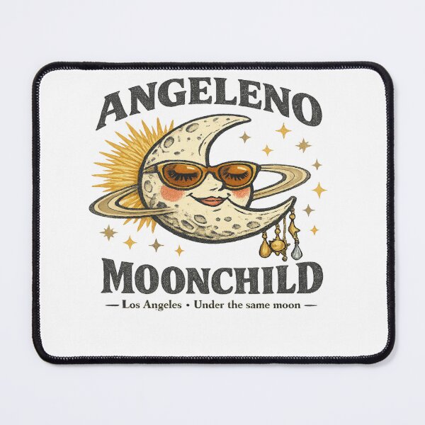 Item preview, Angeleno Moonchild Celestial Retro Moon Design designed and sold by Dresut.