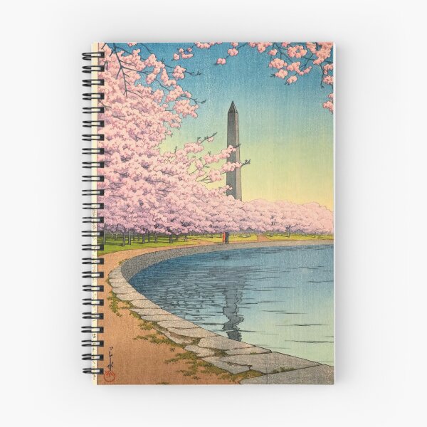 Item preview, The Washington Monument on the Potomac River by Hasui Kawase: Japanese Poster, Serene Landscape, Ukiyo-e Art Print designed and sold by artofuniverse.