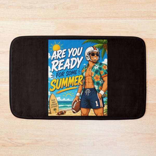 Item preview, Are You Ready for Some Summer Cartoon Football Beach designed and sold by NapoliApparel.