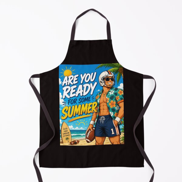 Item preview, Are You Ready for Some Summer Cartoon Football Beach designed and sold by NapoliApparel.