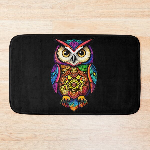 Item preview, Vibrant Mandala Owl Geometric Illustration designed and sold by QuirkyCloud Designs.