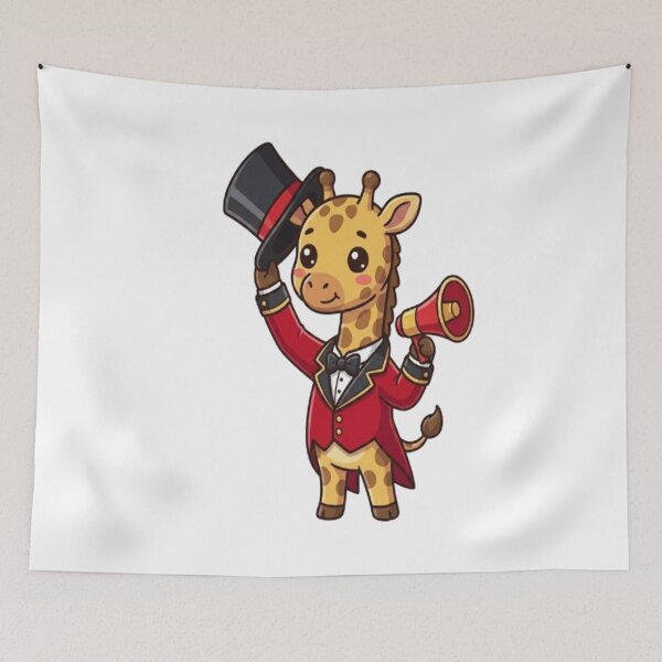 Item preview, Cute Giraffe Ringmaster Circus designed and sold by Ella_Sketch.