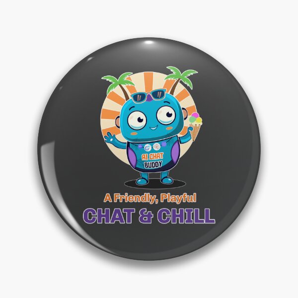 Item preview, AI Chat Buddy - Playful Chat and Chill Tech Mascot designed and sold by Print Expert.