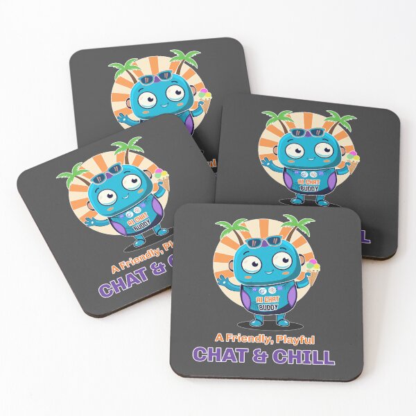 Item preview, AI Chat Buddy - Playful Chat and Chill Tech Mascot designed and sold by Print Expert.