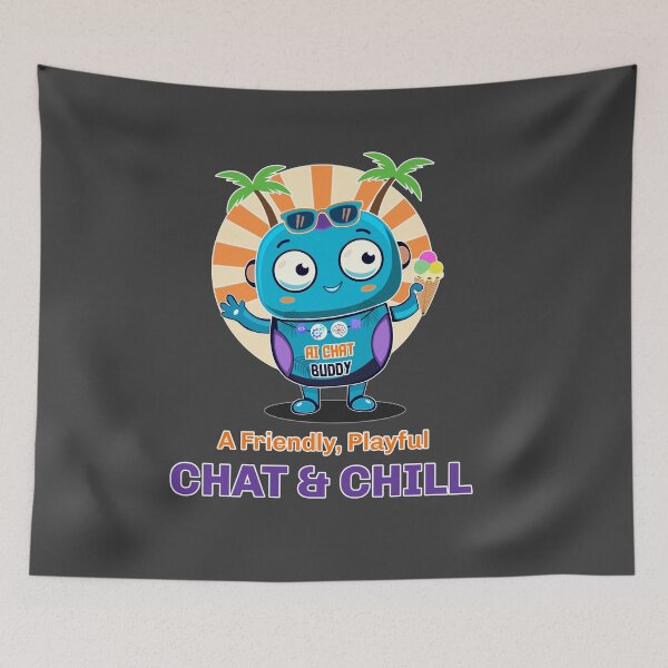 Item preview, AI Chat Buddy - Playful Chat and Chill Tech Mascot designed and sold by Print Expert.