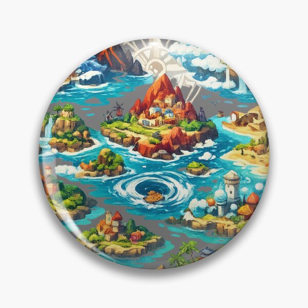 Item preview, Varied and creative islands in a pirate world, colorful design  designed and sold by Moonshroomarts.
