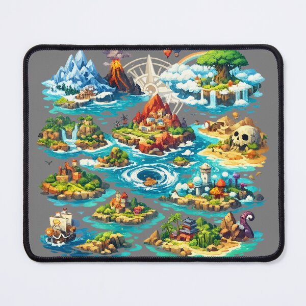 Item preview, Varied and creative islands in a pirate world, colorful design  designed and sold by Moonshroomarts.