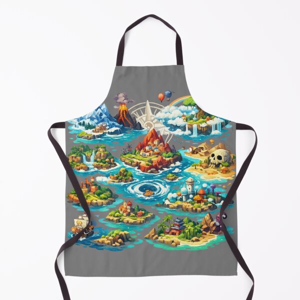 Item preview, Varied and creative islands in a pirate world, colorful design  designed and sold by Moonshroomarts.