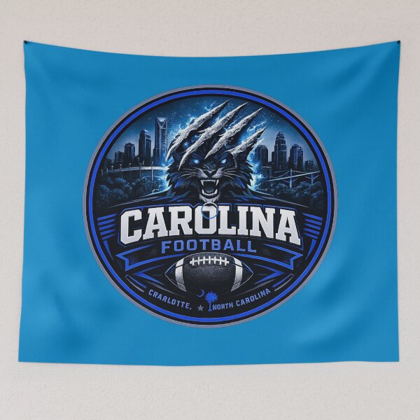 Item preview, Carolina Football Electric Blue Sports Logo Shirt designed and sold by TKOprintdesigns.