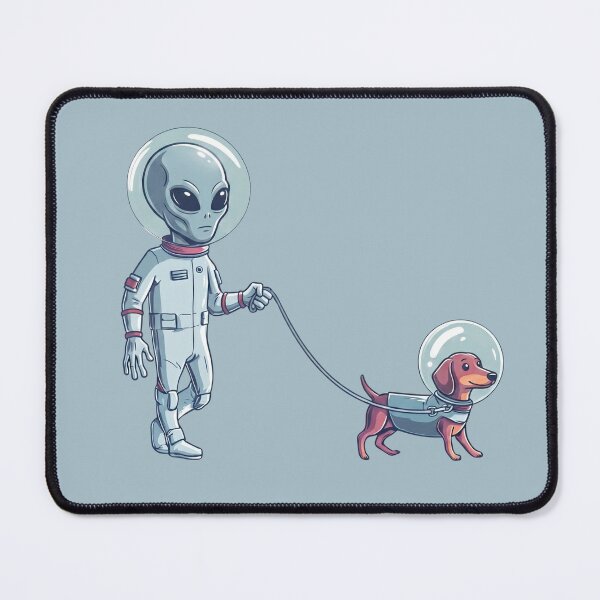 Item preview, Alien Astronaut Walking Dachshund designed and sold by Cosmic Cactus.