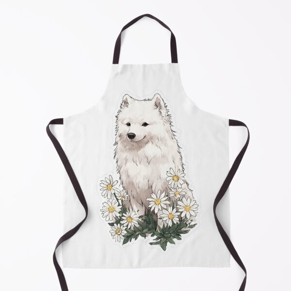 Item preview, Floral Samoyed Sticke Daisy Cottagecore Kawaii Cloud Dog White Dog Mom Gift designed and sold by BrasilStickers.