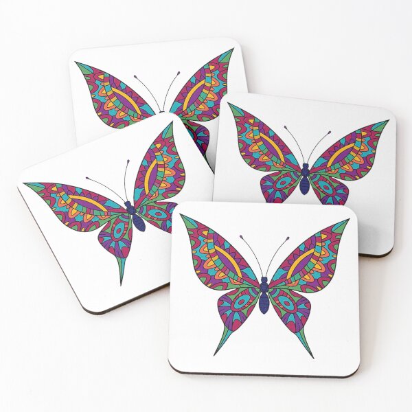 Item preview, Vibrant Geometric Butterfly Mandala Art designed and sold by QuirkyCloud Designs.