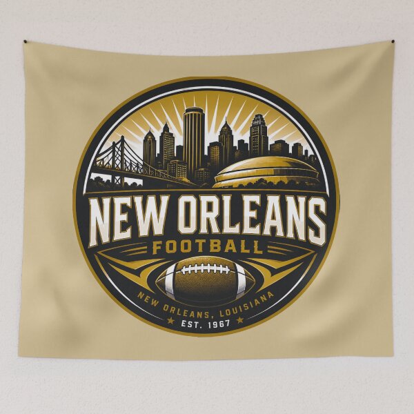 Item preview, New Orleans Football Vintage Skyline Sports Logo Shirt designed and sold by TKOprintdesigns.