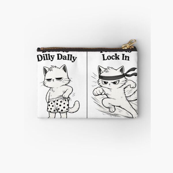 Item preview, Born To Dilly Dally Forced To Lock In Funny Cat Meme Shirt designed and sold by VibeOffline Studio.