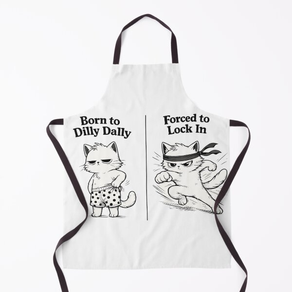 Item preview, Born To Dilly Dally Forced To Lock In Funny Cat Meme Shirt designed and sold by VibeOffline Studio.