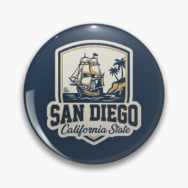 Item preview, San Diego California State - Vintage Coastal Ship Crest designed and sold by The True American.