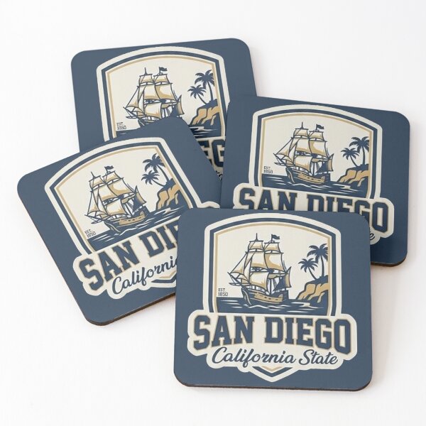 Item preview, San Diego California State - Vintage Coastal Ship Crest designed and sold by The True American.