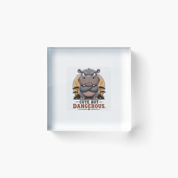 Item preview, Hippo Fun Fact Safari Wildlife Design designed and sold by Mugged & Inspired.