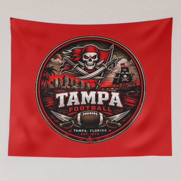 Item preview, Tampa Football Pirate Theme Sports Logo Shirt designed and sold by TKOprintdesigns.