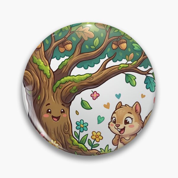 Item preview, cute squirrel with happy tree designed and sold by Meno10.