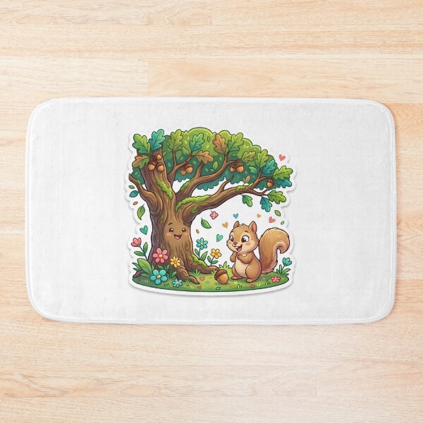 Item preview, cute squirrel with happy tree designed and sold by Meno10.