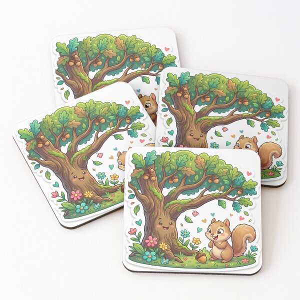 Item preview, cute squirrel with happy tree designed and sold by Meno10.