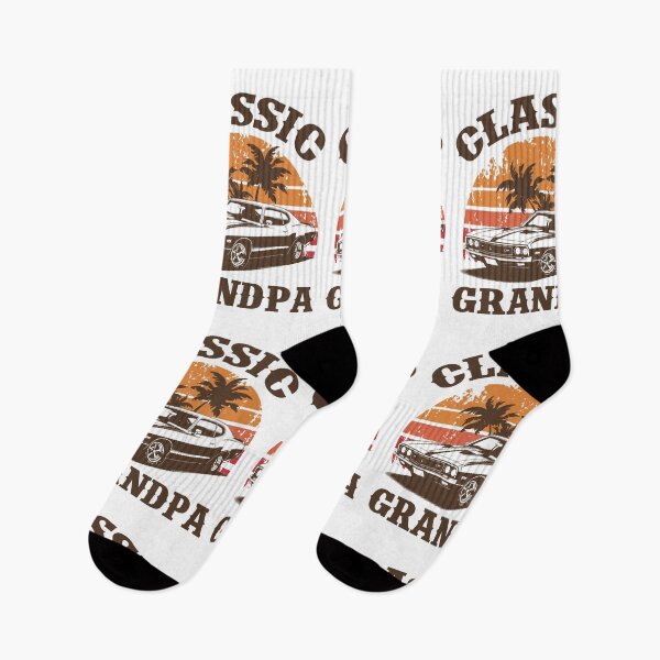 Item preview, Classic Grandpa Vintage Muscle Car Retro Sunset Gift designed and sold by Dmetalx Art Apparel.