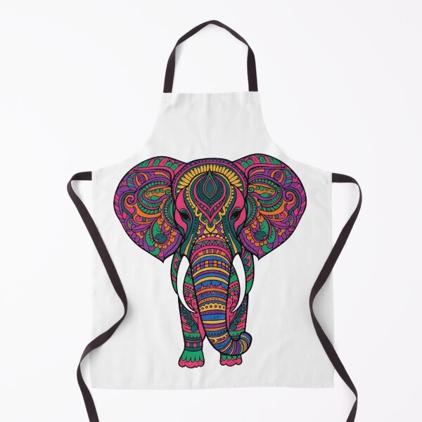 Item preview, Colorful Psychedelic Elephant Paisley Illustration designed and sold by QuirkyCloud Designs.