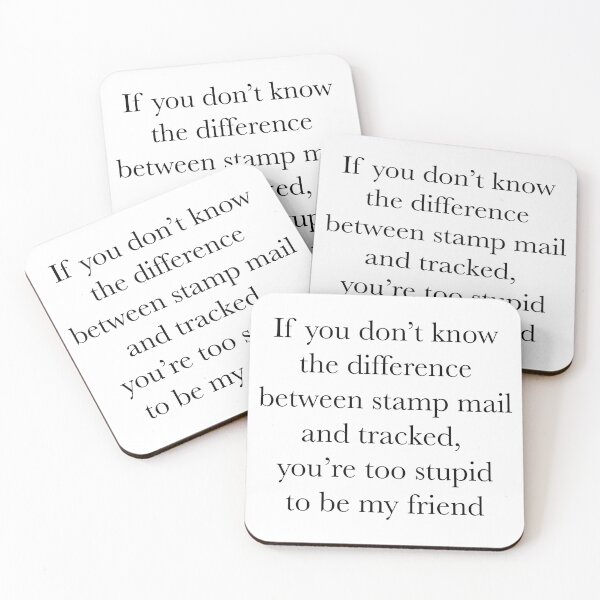 Item preview, Postal Worker Humor// Tracked vs. Stamped Mail designed and sold by Sunny-Side-Up-.