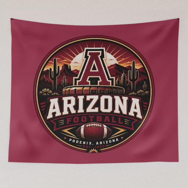 Item preview, Arizona Football Desert Skyline Sports Logo Shirt designed and sold by TKOprintdesigns.