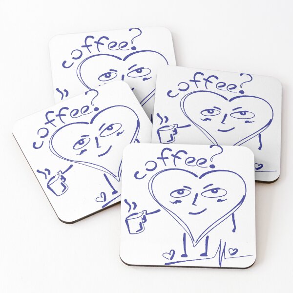 Item preview, Coffee Heart Funny Doodle Art designed and sold by NayaChu.