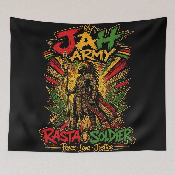 Item preview, JAH ARMY RASTA SOLDIER designed and sold by SavvyEarth.