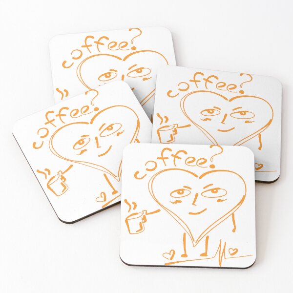 Item preview, Coffee Heart Funny Doodle Art designed and sold by NayaChu.