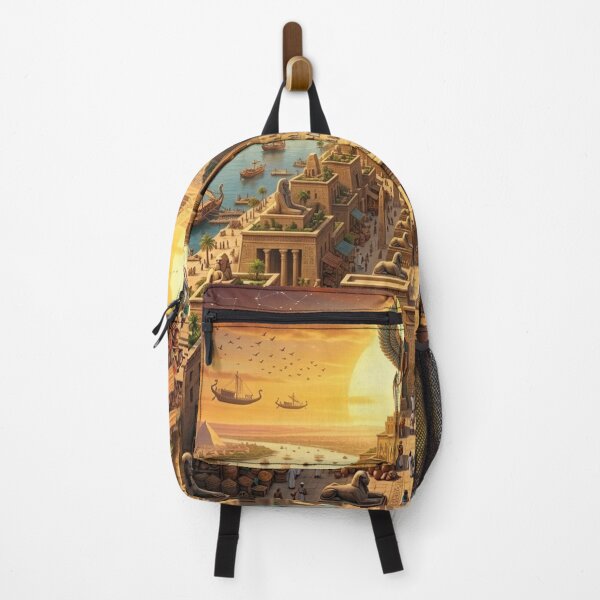 Item preview, Ancient Egyptian Cityscape Golden Sunset Civilization Art designed and sold by Queen Cleopatra.