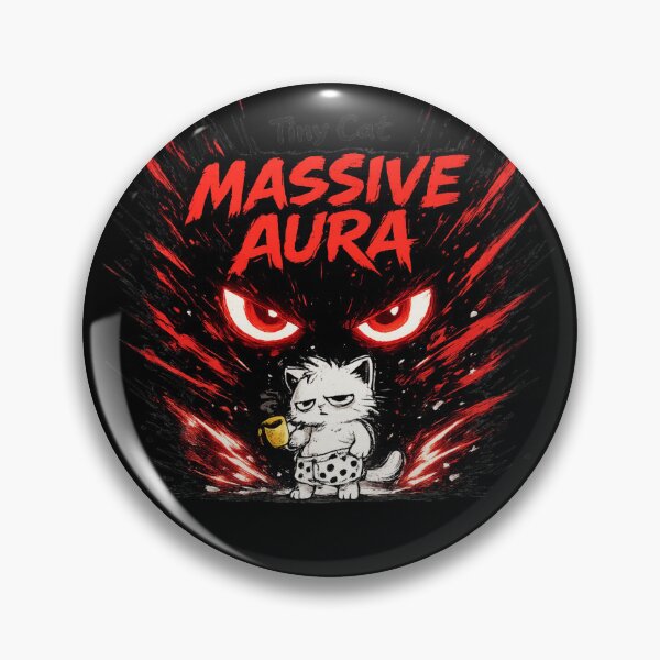 Item preview, Tiny Cat Massive Aura Funny Meme Cat Shirt designed and sold by VibeOffline Studio.