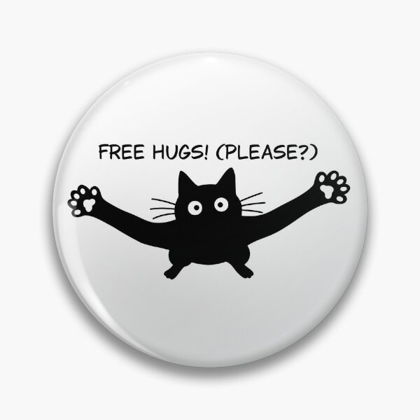 Item preview, Black and white funny cat. Cat hugs designed and sold by Millena art.