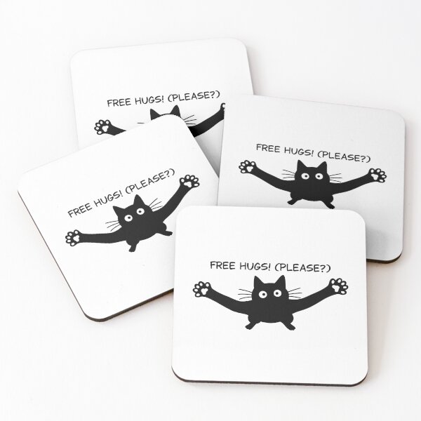 Item preview, Black and white funny cat. Cat hugs designed and sold by Millena art.