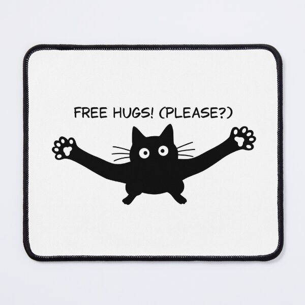 Item preview, Black and white funny cat. Cat hugs designed and sold by Millena art.