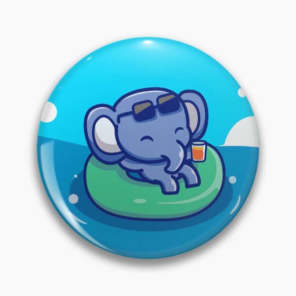 Item preview, Cute Elephant Chilling in Pool Float Tropical Summer designed and sold by ZhenKang   Xiong.