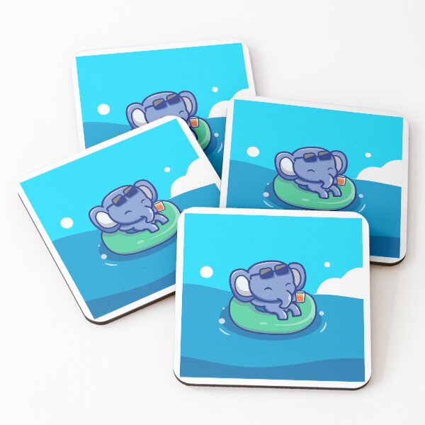 Item preview, Cute Elephant Chilling in Pool Float Tropical Summer designed and sold by ZhenKang   Xiong.
