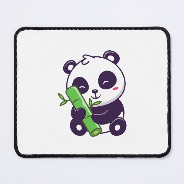 Item preview, Cute Kawaii Panda Hugging Green Bamboo Stick designed and sold by ZhenKang Xiong.